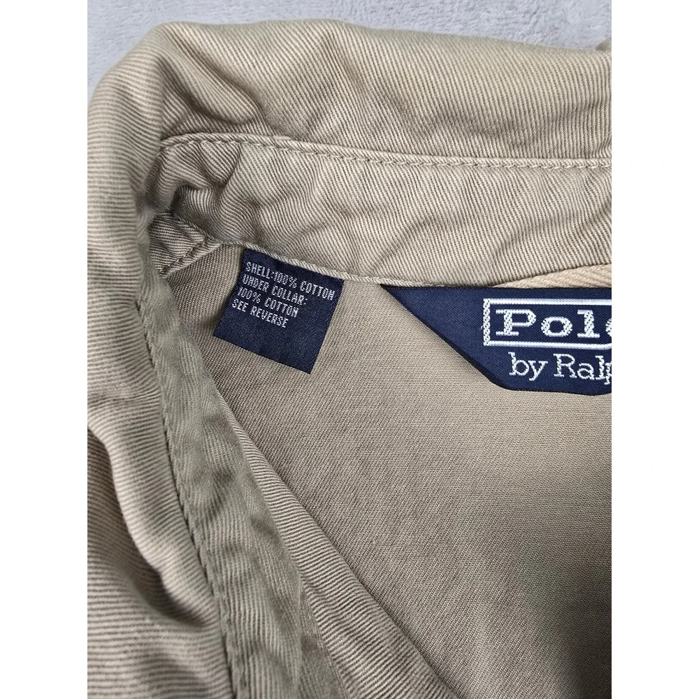 Vtg Polo Ralph Lauren Harrington Jacket Mens Large Tan Full Zip Harrington *Read